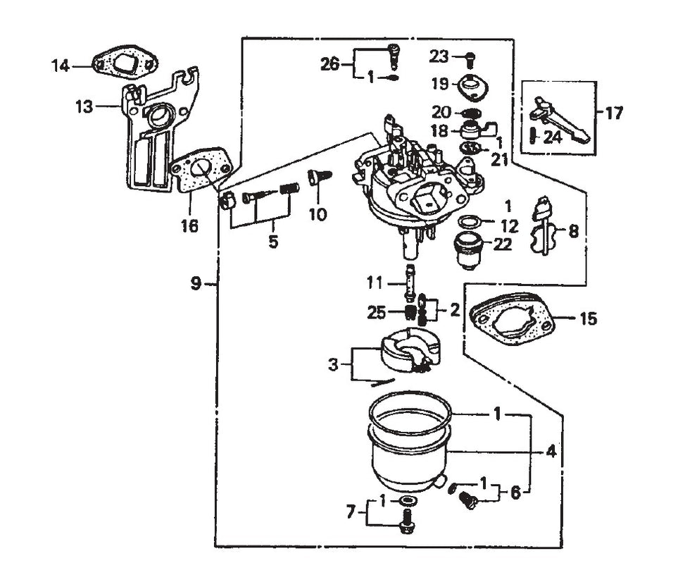  J-Series Carburetor Assembly Parts by Multiquip Whiteman