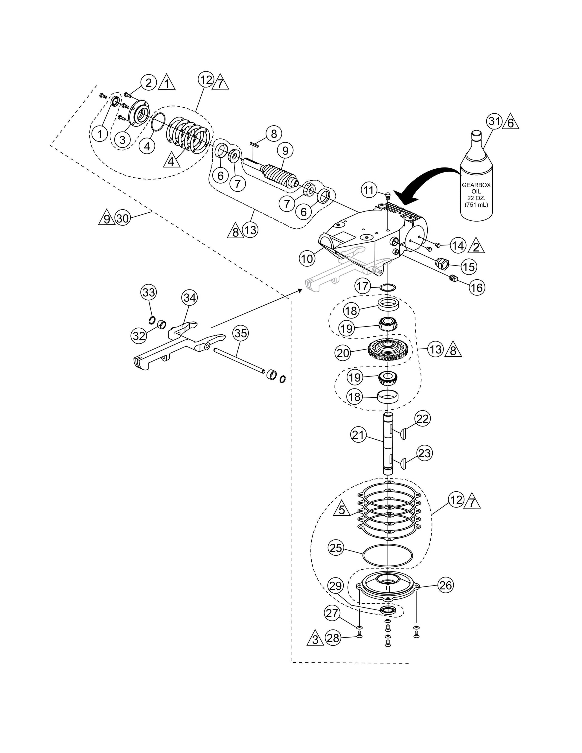 J36S60 Gearbox Assembly Parts by Multiquip Whiteman