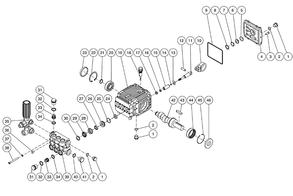JCW-1504-0MHB, JCW-1504-0MRB, JCW-1504-0MVB, JCW-2003-0MHB, JCW-2403-0MHB Pump Assembly Parts by Mi-T-M