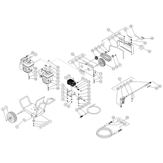 JCW-2003-0MHB/OMRB/OMVB (sn:0-10070000) Frame Assembly Parts by Mi-T-M