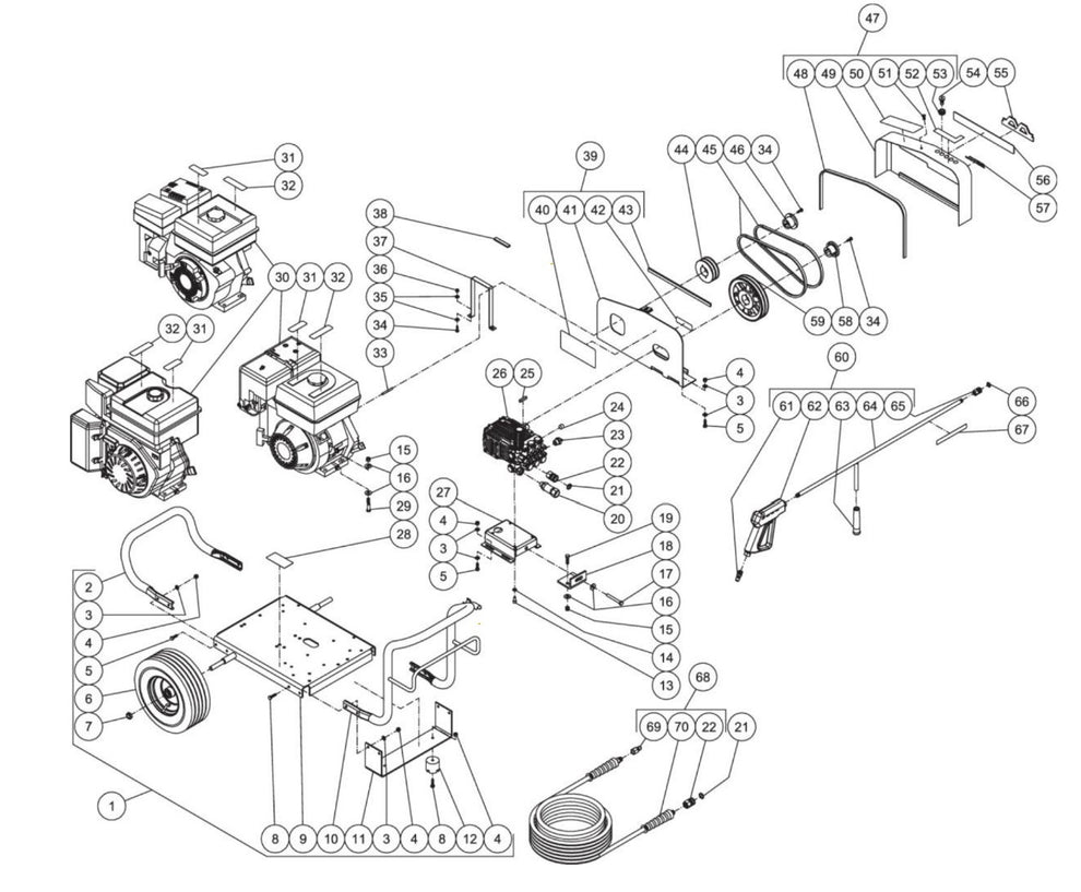 JCW-2504-0MHB/0MRB/0MVB (sn:10202374-99999999) Frame Assembly Parts by Mi-T-M