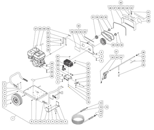JCW-3003-0MHB/0MRB/VB, JCW-3003-2MSB Frame Assembly Parts by Mi-T-M