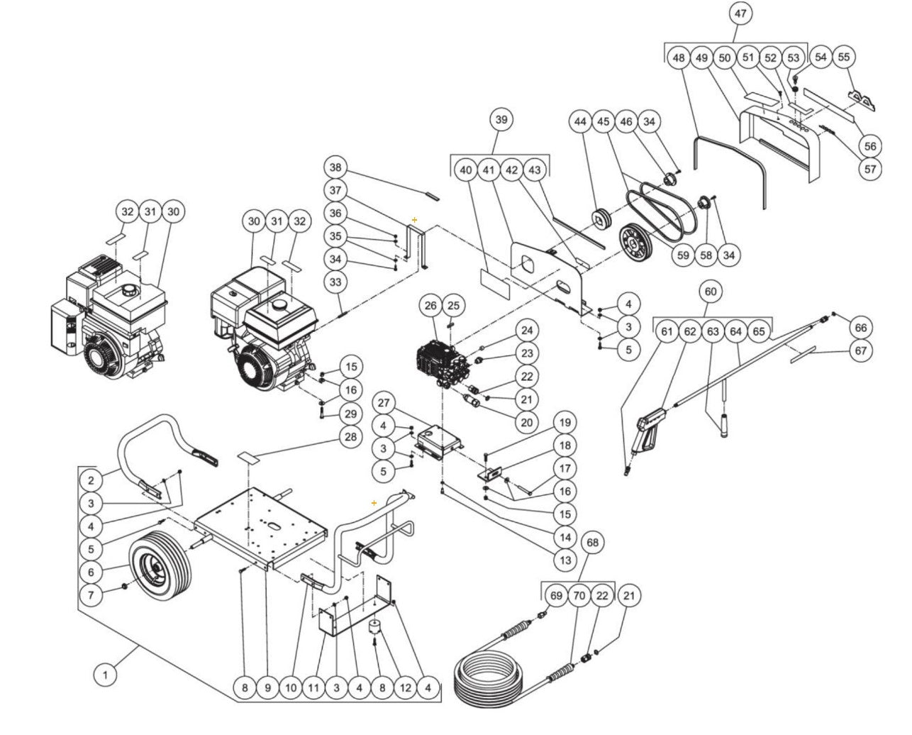 JCW-3004-0MHB/0MVB (sn:10202374-99999999) Frame Assembly Parts by Mi-T-M