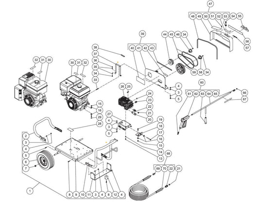 JCW-3004-0MHB/0MVB (sn:10202374-99999999) Frame Assembly Parts by Mi-T-M