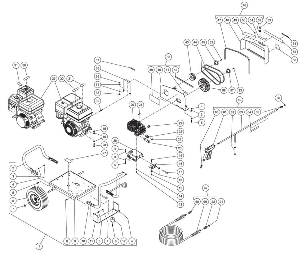 JCW-4004-1MHB (sn:10455301-10734403) Frame Assembly Parts by MI-T-M