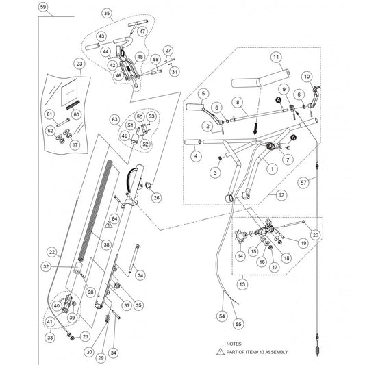 JH55C JH90C JS60C Quick Pitch Handle Assembly Parts by Multiquip Whiteman