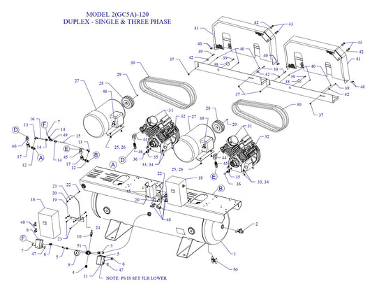 2GC5A-120-SSC Single &amp; Three Phase Assembly Parts By Jenny