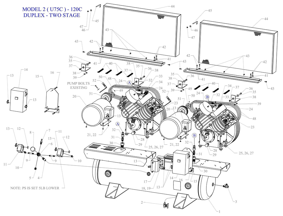 2U75C-120C-SSC Single & Three Phase Assembly Parts By Jenny