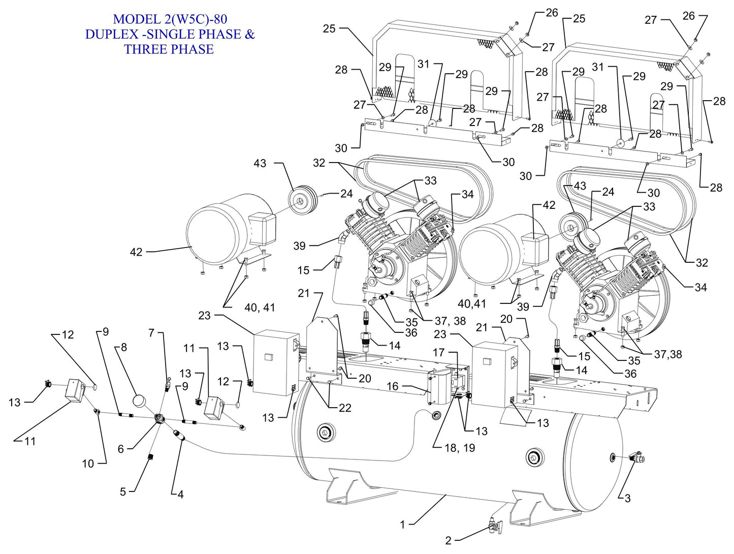 2W5C-80C-SSC Single & Three Phase Assembly Parts By Jenny