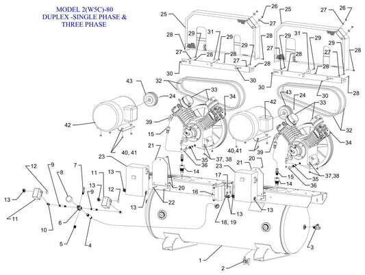 2W5C-80C-SSC Single & Three Phase Assembly Parts By Jenny