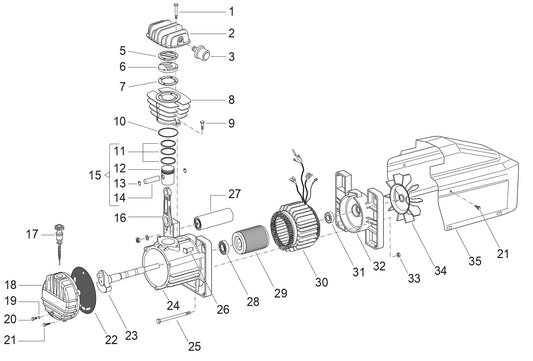 Model AM780 Air Compressor Pump Assembly Parts By Jenny