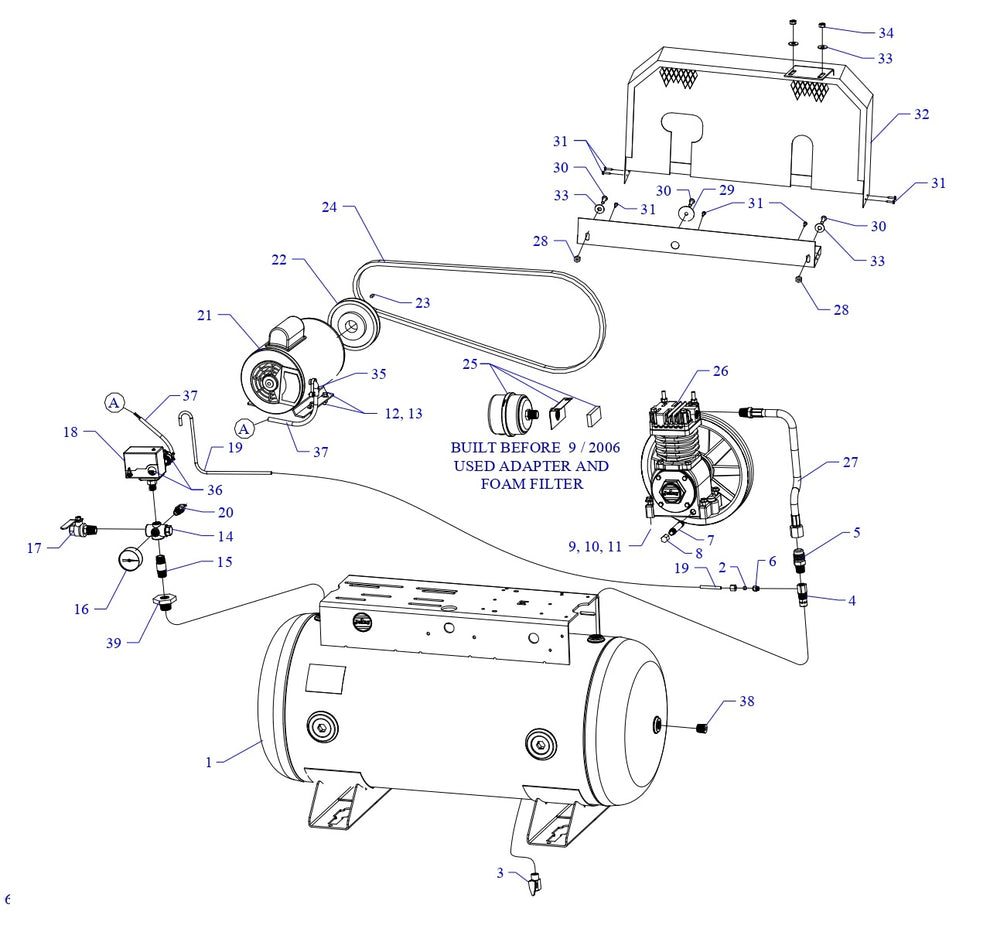 F12C-30C-SSC Single &amp; Three Phase Air Compressor Assembly Parts By Jenny