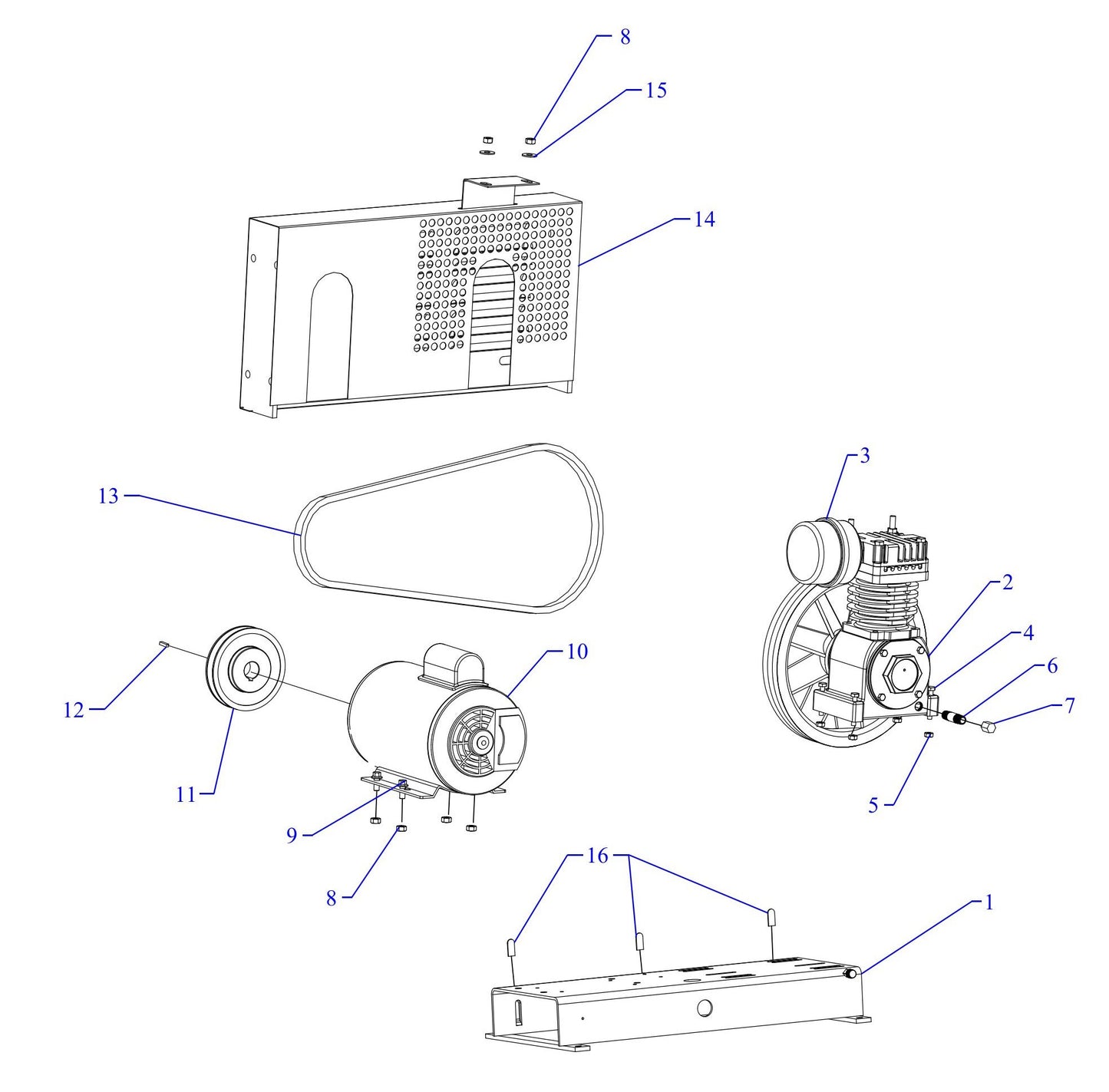 F12S-BS Single Phase Assembly Parts