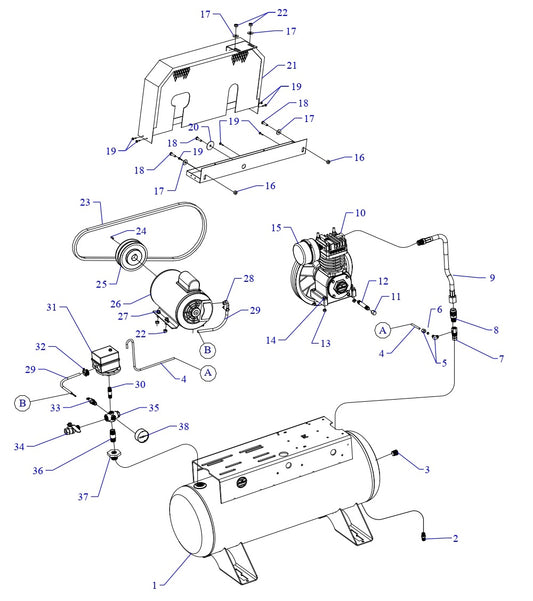 J5S-30UMS Single Phase Fire Sprinkler Assembly Parts By Jenny