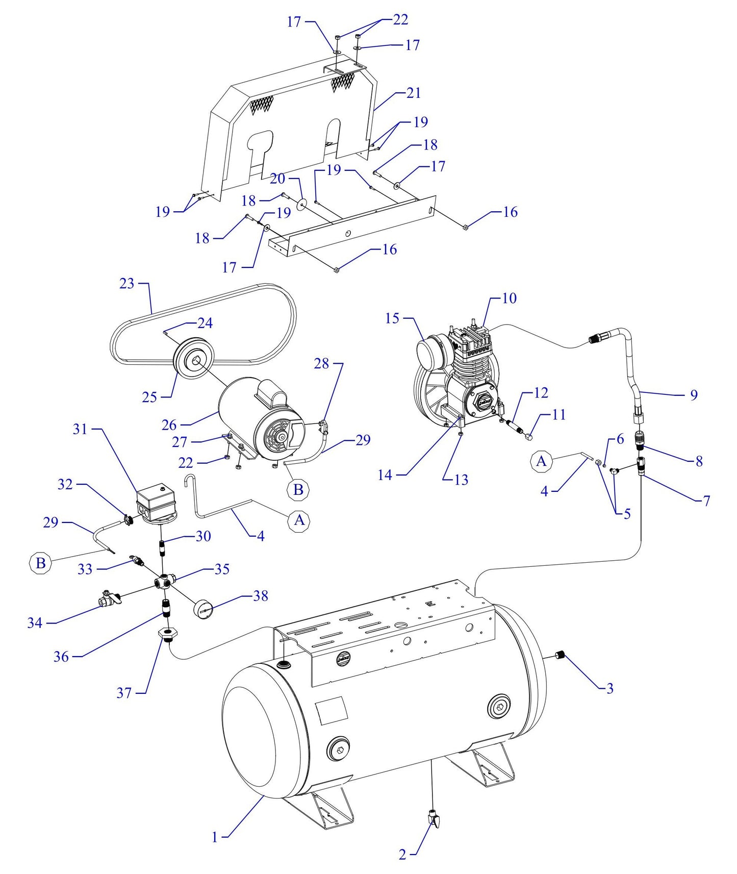 F1S-30UMS Single Phase Fire Sprinkler Assembly Parts By Jenny