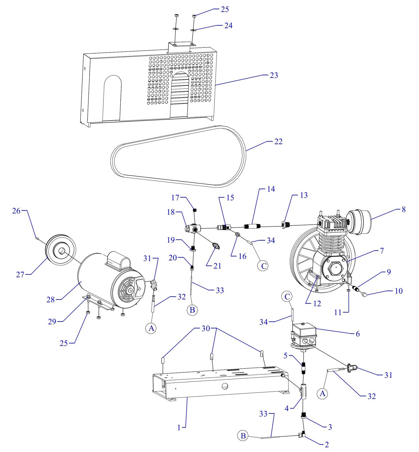 F1S-BS-ACGF Single Phase Assembly Parts
