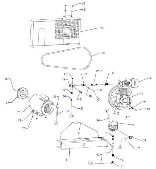 F1S-BS-ACGF Single Phase Assembly Parts