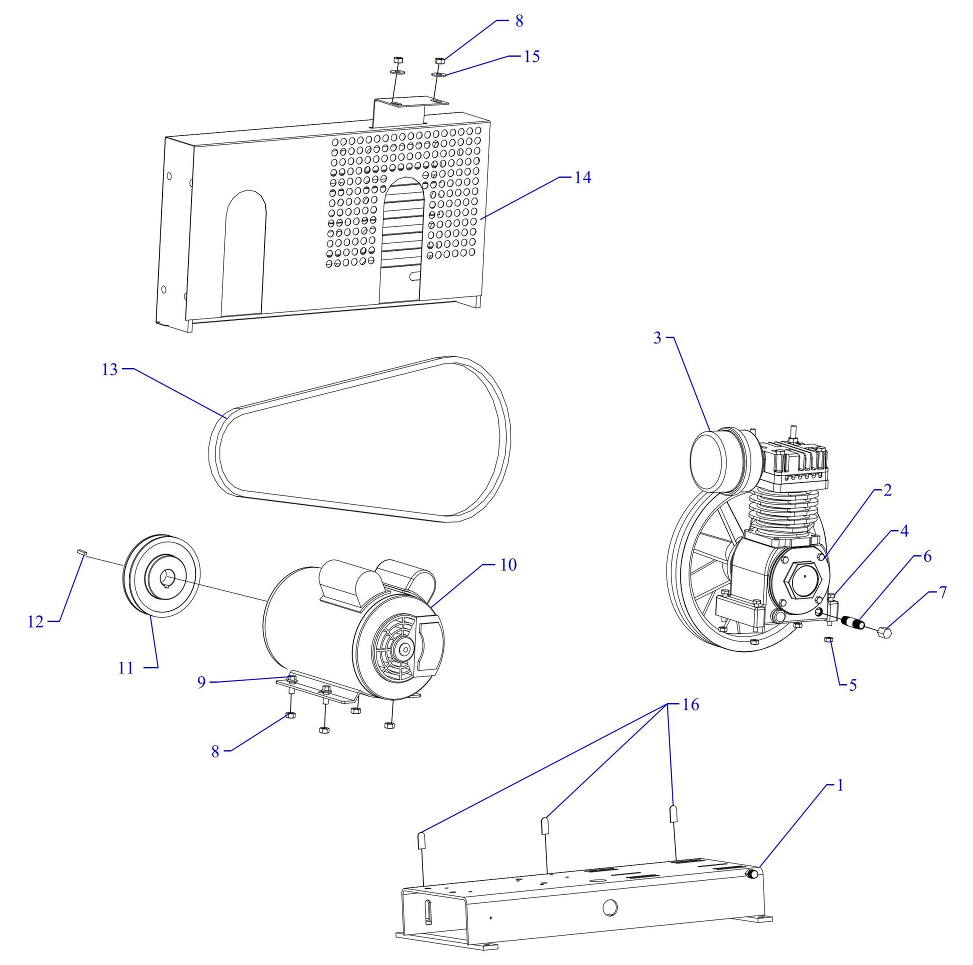 F34S-BS Single Phase Assembly Parts