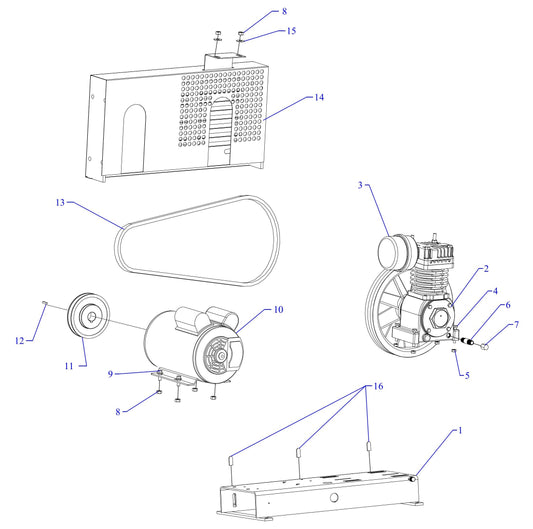 F34S-BS Single Phase Assembly Parts