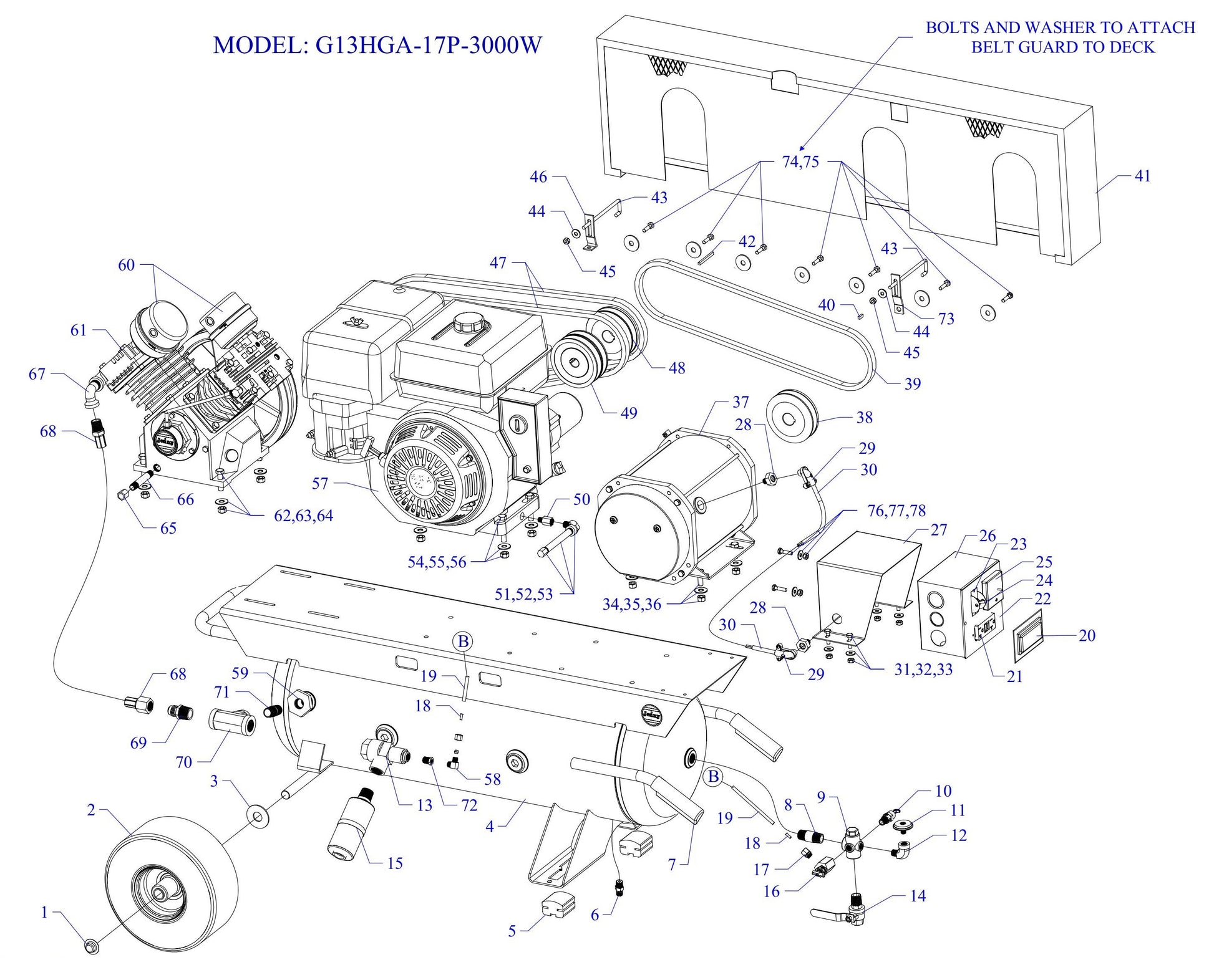 G13HGA-17P-3000W Assembly Parts By Jenny