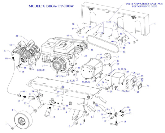 G13HGA-17P-3000W Assembly Parts By Jenny
