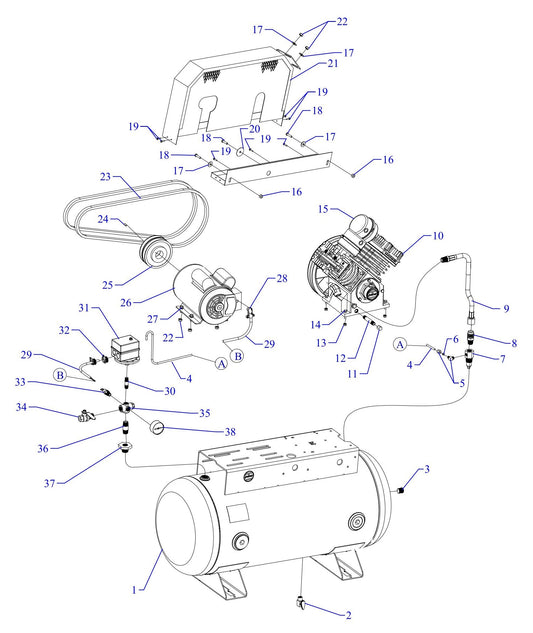 G2S-30UMS Single Phase Fire Sprinkler Assembly Parts By Jenny