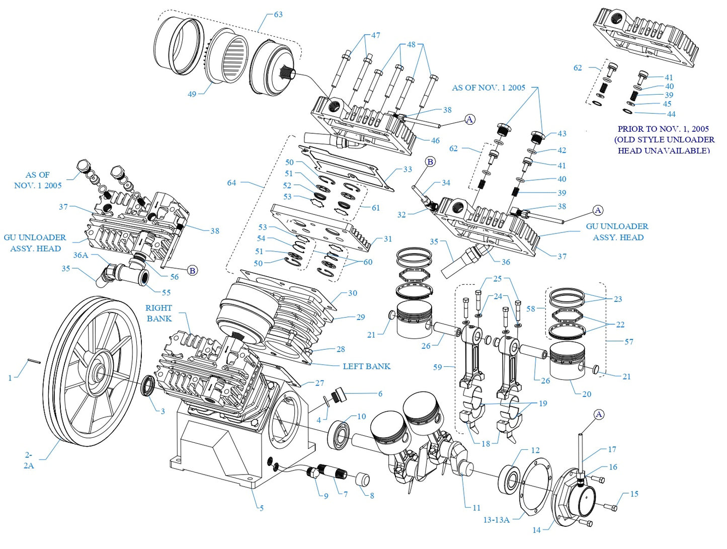 Model G, MG, GU, MGU, GC, &amp; GCU Pump Assembly Parts By Jenny