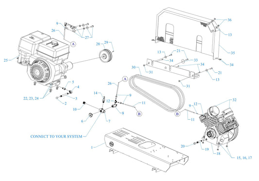 GC11HGA-B Air Compressor Assembly Parts