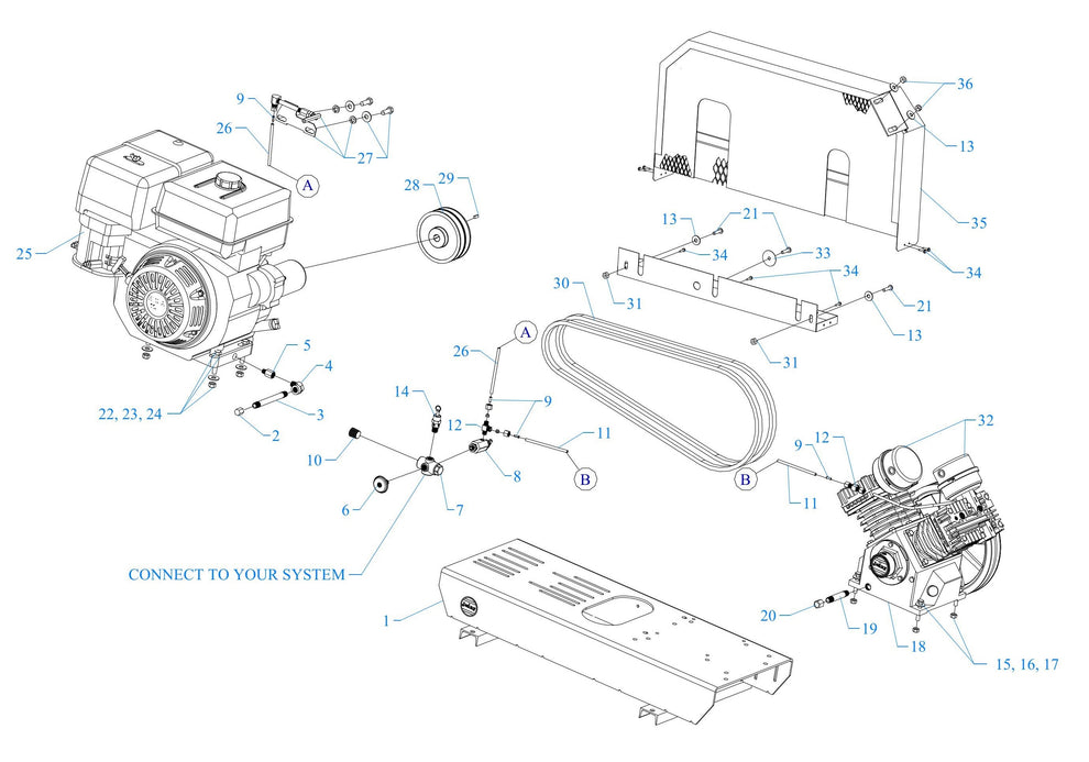 GC11HGA-B Air Compressor Assembly Parts