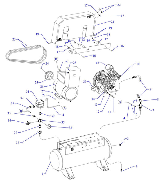 GC5S-17UMS Single Phase Fire Sprinkler Assembly Parts By Jenny
