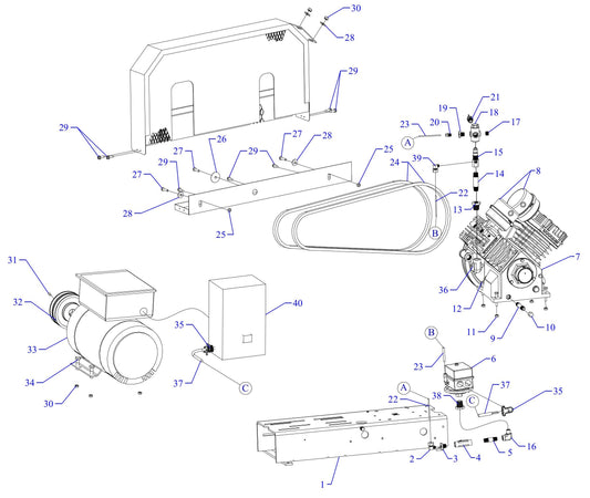 GC5S-BS-ACGJ Single Phase Assembly Parts