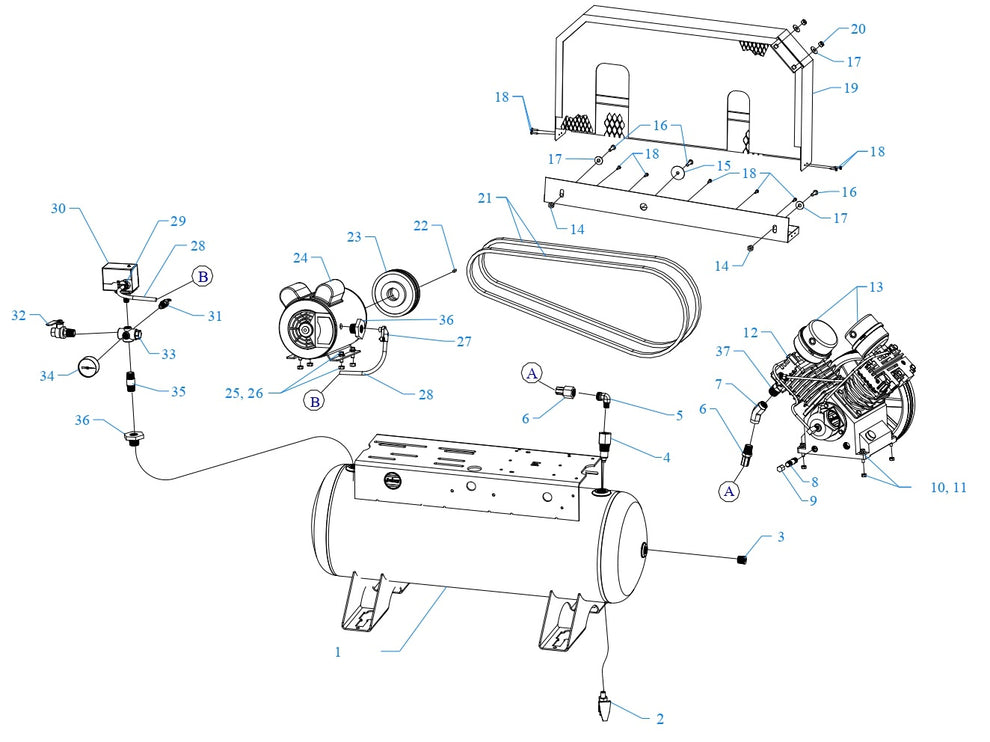 GT3B-17-SSC Single &amp; Three Phase Assembly Parts By Jenny