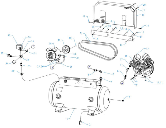 GT3B-30-SSC Single &amp; Three Phase Assembly Parts By Jenny