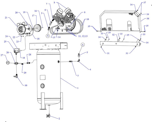 GT3B-30V-SSC Single &amp; Three Phase Assembly Parts By Jenny
