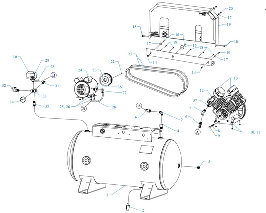 GT3B-60-SSC Single &amp; Three Phase Assembly Parts By Jenny