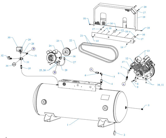 GT3B-80-SSC Single &amp; Three Phase Assembly Parts By Jenny
