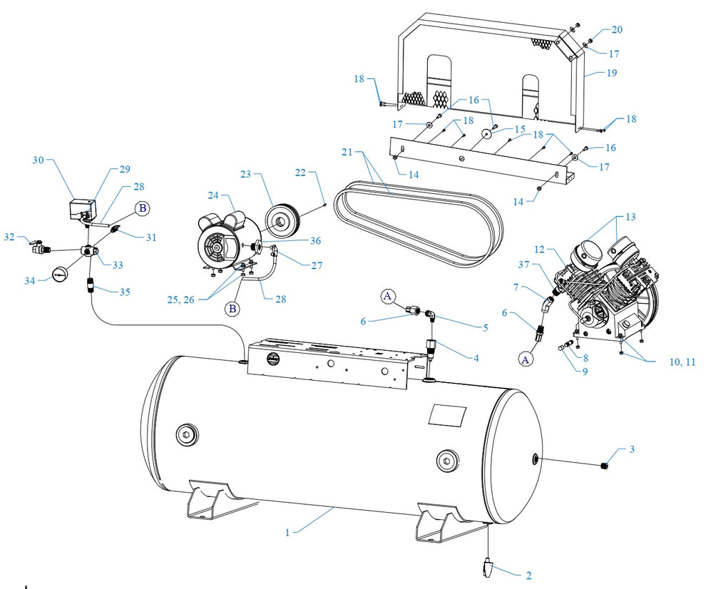 GT3B-80-SSC Single &amp; Three Phase Assembly Parts By Jenny