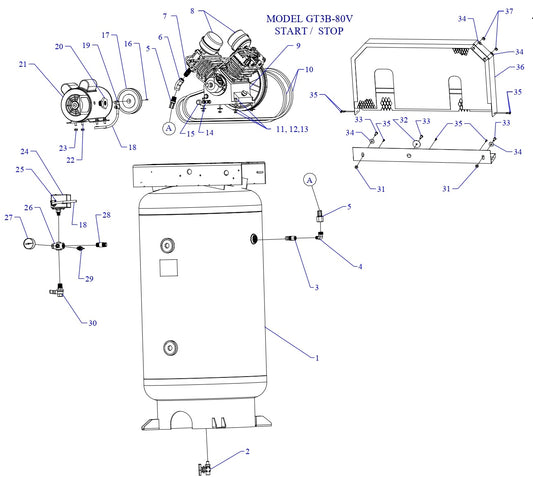 GT3B-80V-SSC Single &amp; Three Phase Assembly Parts By Jenny