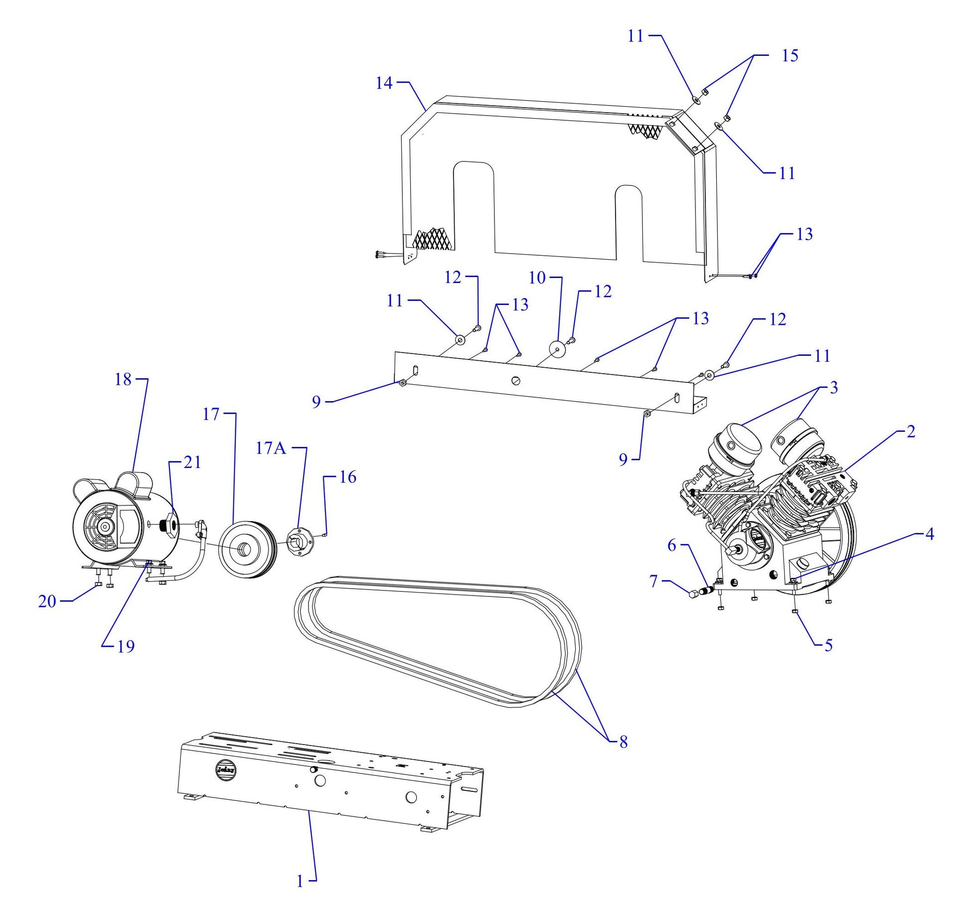 GT3B-B Single & Three Phase Assembly Parts