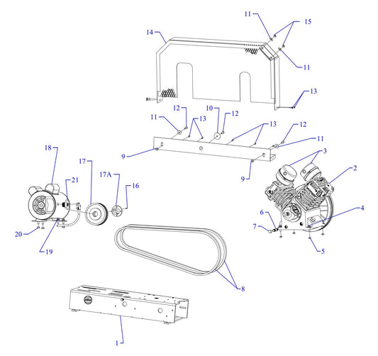 GT3B-B Single & Three Phase Assembly Parts