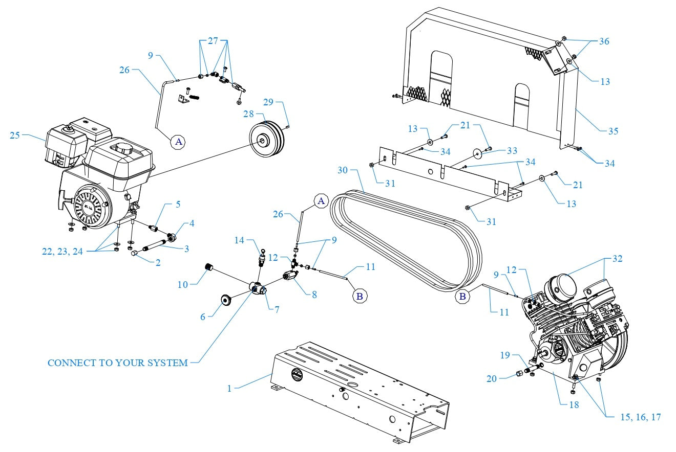 GT5HGB-B Air Compressor Assembly Parts By Jenny