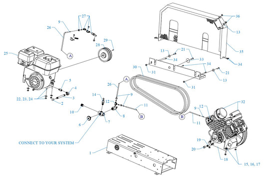 GT5HGB-B Air Compressor Assembly Parts By Jenny
