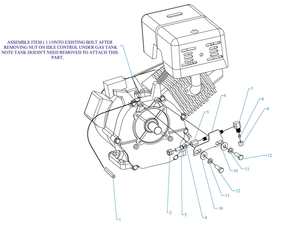 GT8HGB-B 8HP Honda Throttle Idle Control Assembly Parts