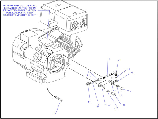 J11HGA-B 11&13HP Honda Throttle Idle Control Assembly Parts