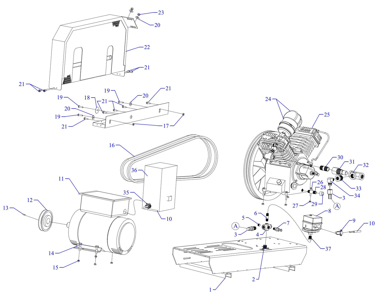 J5S-BS ACGJ Single Phase Assembly Parts