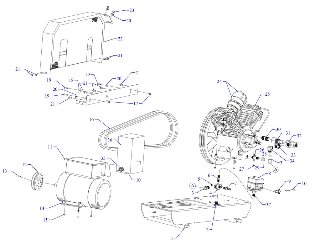 J5S-BS ACGJ Single Phase Assembly Parts