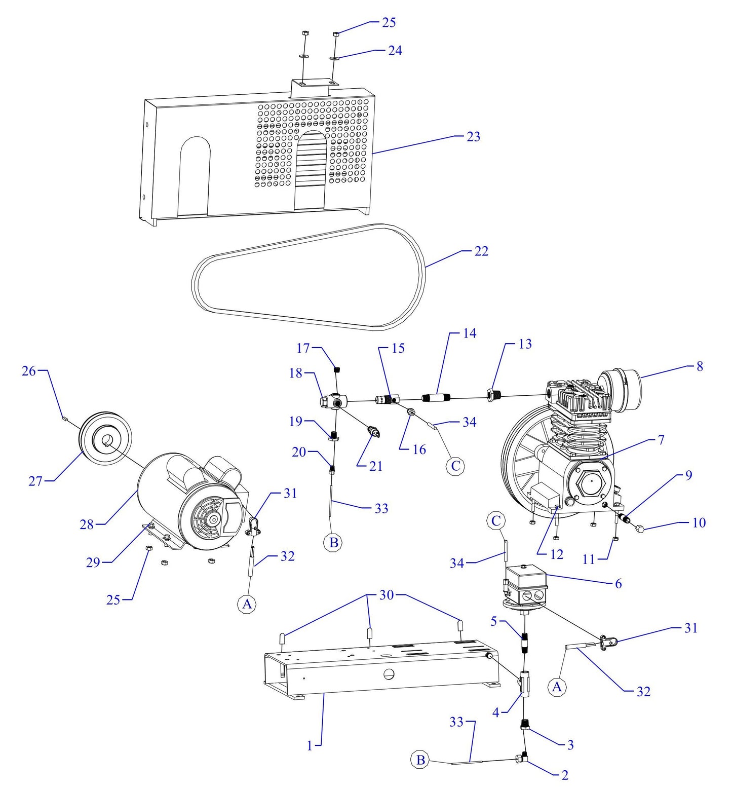 K15S-BS ACGK Single Phase Assembly Parts