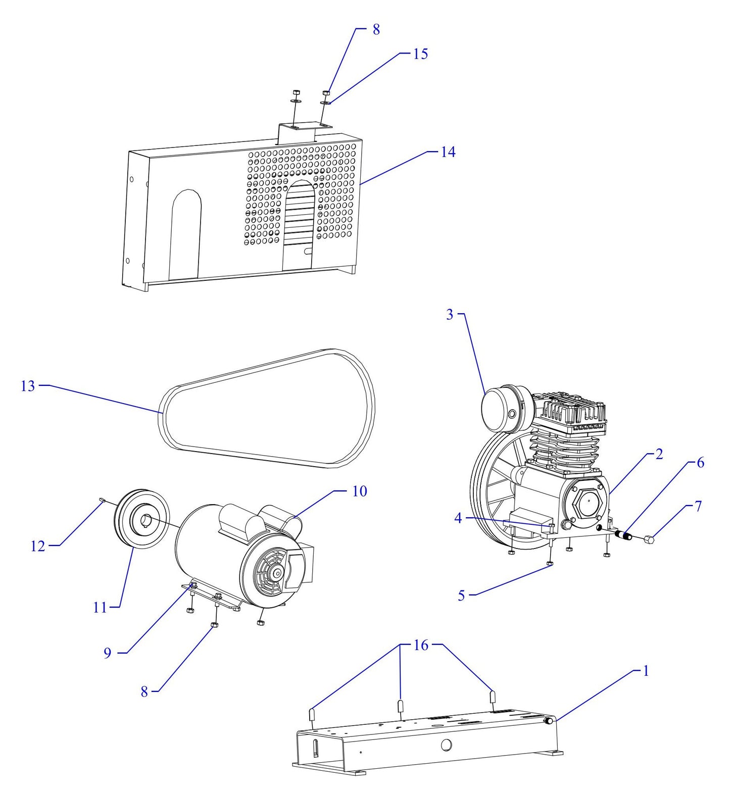 K15S-BS Single Phase Assembly Parts