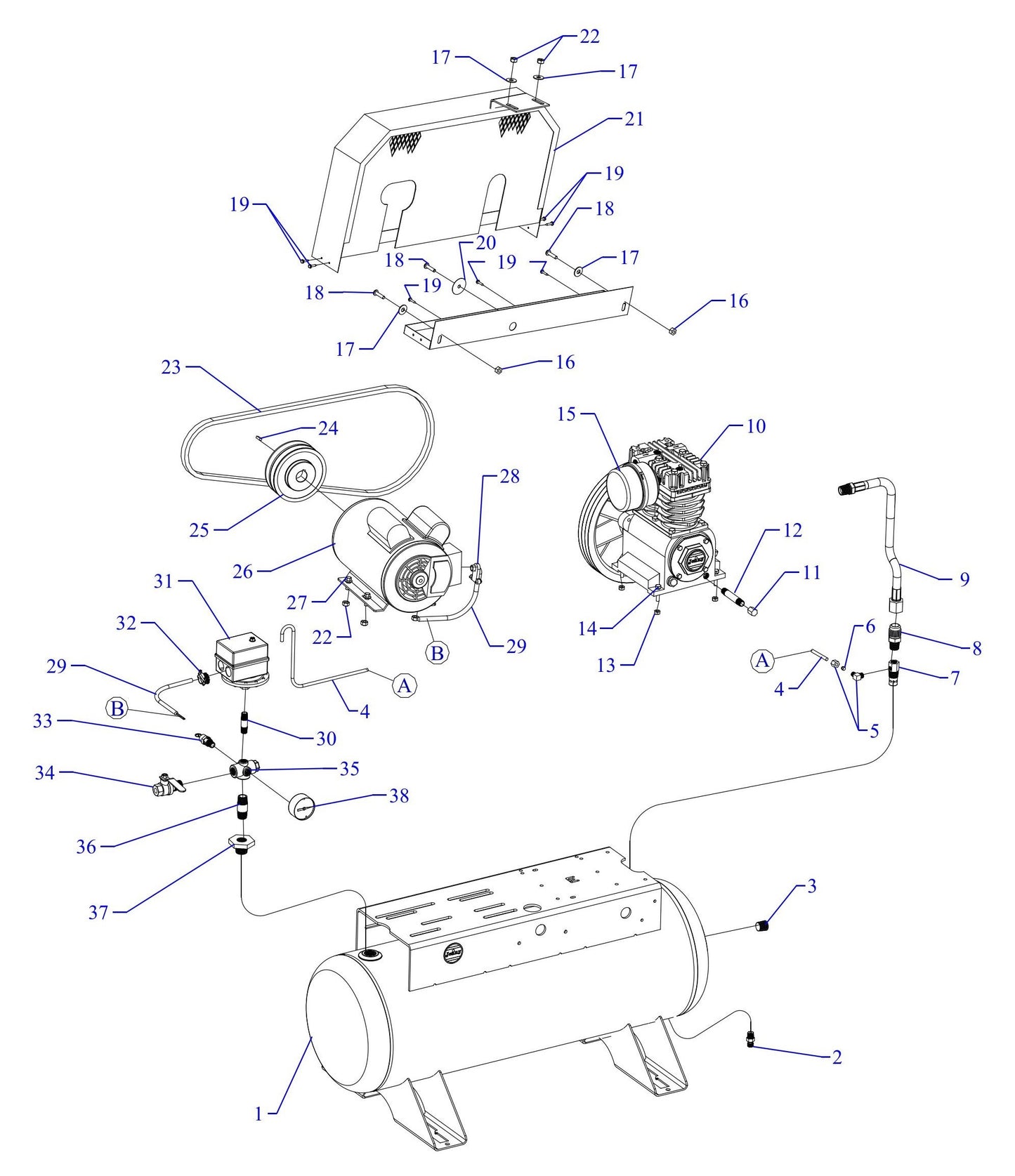 K1S-17UMS Single Phase Fire Sprinkler Assembly Parts By Jenny