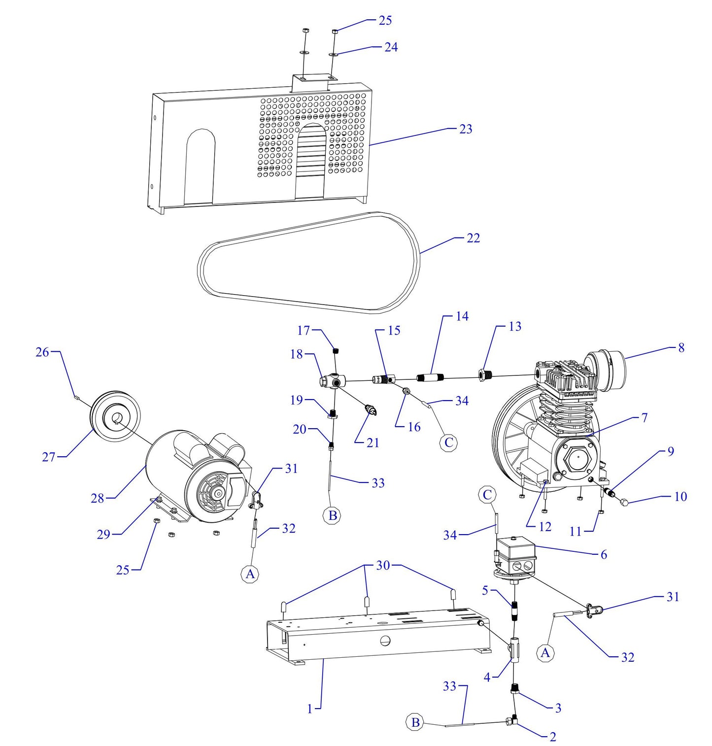 K1S-BS ACGK Single Phase Assembly Parts